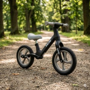 Біговел велобіг дитячий карбоновий колеса 12 дюймів чорний Cruzzer (M9 12" black)