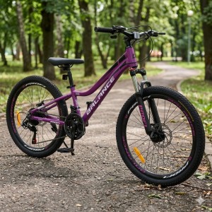 Велосипед спортивный алюминиевый 24 дюйма 21 скорость Shimano фуксия Profi «Balance» (BL-2403)