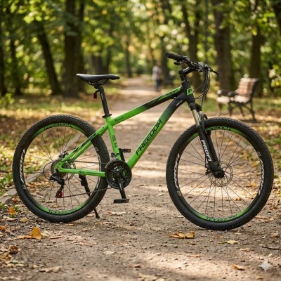 Велосипед спортивный алюминиевый 26 дюймов 21 скорость зеленый Shimano Profi «Freedom» (FD-2603)