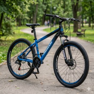 Велосипед спортивный алюминиевый 26 дюймов 21 скорость синий Shimano Profi «Freedom» (FD-2605)