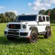Електромобіль дитячий двомісний джип з м'яким сидінням білий (M 6404EBLR-1(24V))