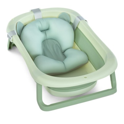 Дитяча складана ванночка для малюка на ніжках з термометром El Camino Plus Pale Green зелена (ME 1151)