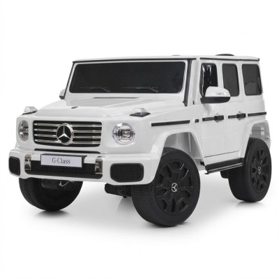 Електромобіль дитячий двомісний машина джип Mercedes з м'яким сидінням білий (JJ2288EBLR-1(24V))