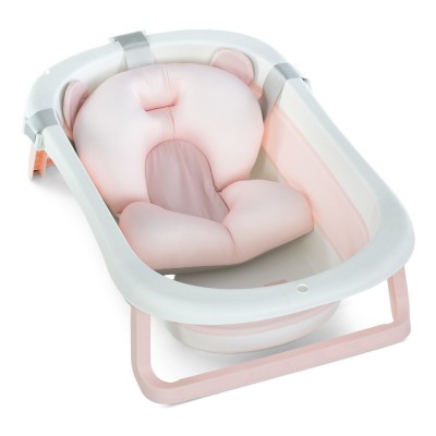 Дитяча складана ванночка для малюка на ніжках з термометром El Camino Plus Peony Pink рожева (ME 1151)
