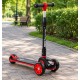 Самокат детский трехколесный для мальчика и девочки черно-красный Best Scooter (44116)