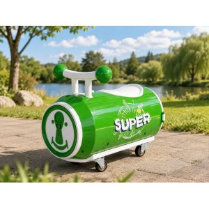 Каталка толокар детская музыкальная "Банка Super" с подсветкой и багажником Drink (JB4)