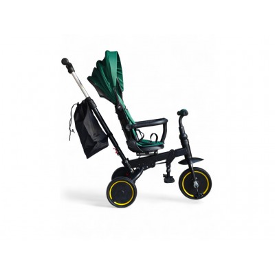 Велосипед-коляска триколісний з ручкою (колясковий велосипед) зелений Tricycle (6171)