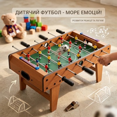 Дитячий настільний футбол на штангах підлоговий (ігровий стіл) дерев'яний (LD0332-HF)