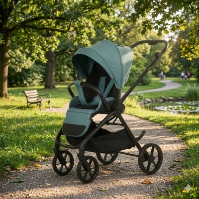 Прогулянкова дитяча коляска з регульованою ручкою зелена El Camino CHLOE (ME 1191 Emerald Green)