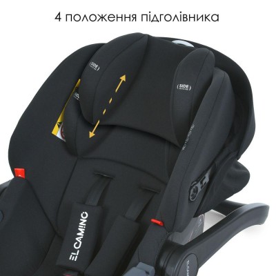 Детское автокресло Бебикокон автолюлька El Camino i-KEEP (ME 1186 Melange Jet Black)