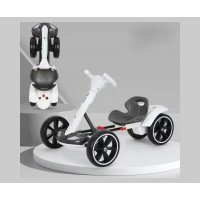 Детский электрокар (картинг) GO KART F1 с пультом и музыкой, белый Детский электрокар (картинг) GO KART F1 с пультом и музыкой, белый