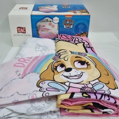 Підлітковий комплект Disney TAC Paw Patrol Sky Glitter Ранфорс / простирадло на резинці