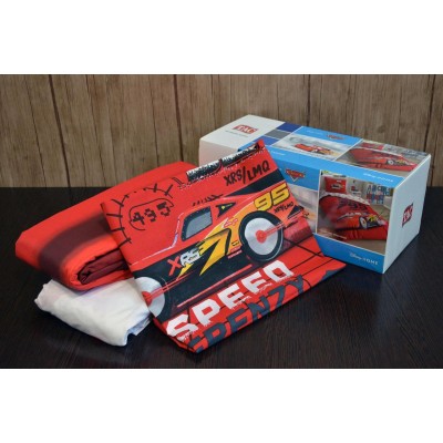 Подростковый комплект Disney TAC Cars Speed Frenzy Ранфорс / простыня на резинке