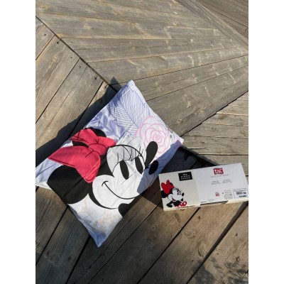 Двоспальний Євро комплект TAC Disney M&M Watercolor Ранфорс / простирадло на резинці Двоспальний Євро комплект TAC Disney M&M Watercolor Ранфорс / простирадло на резинці