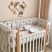 Комплект для новорожденного с защитой и ковдрой MSonya Baby Dream Пингвин Поплин